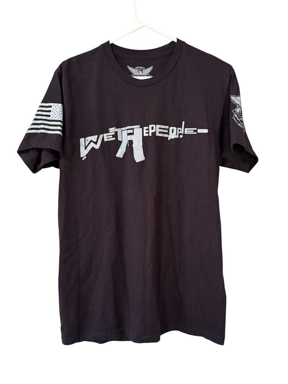 We The People Holsters Shirt Men Size Medium American Flag Logo Patriotic USA
